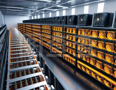 A large-scale mining farm powered by solar panels, showcasing the industry's shift towards renewable energy sources.